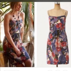 Anthropologie reflecting pools dress sz 12 silk